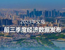 2023年义乌前三季度经济数据发布，总1406.4亿元