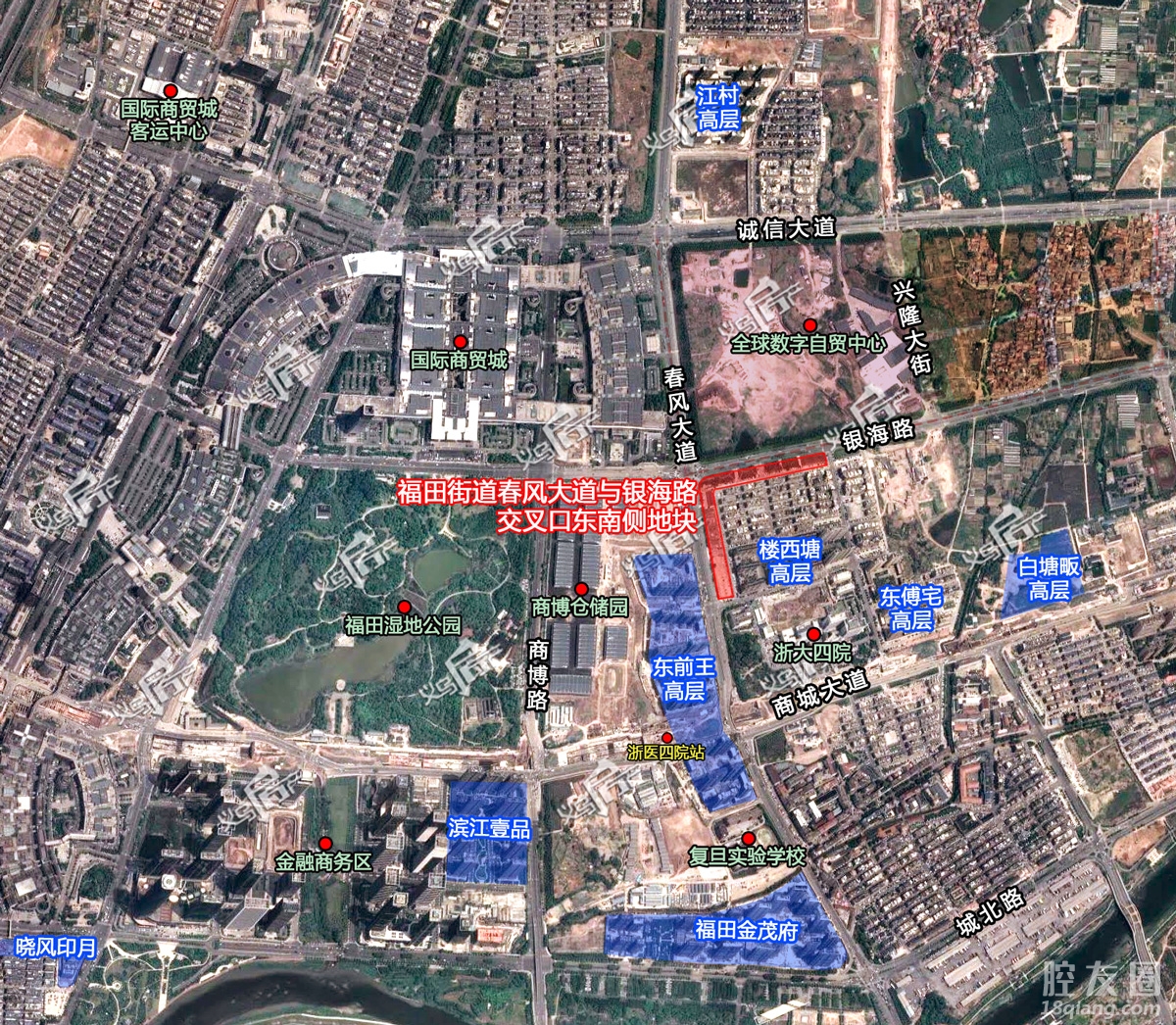 坐标房地产资讯丨13.9亿拿地，规划14栋住宅，滨江福田新项目规划方案进行公示